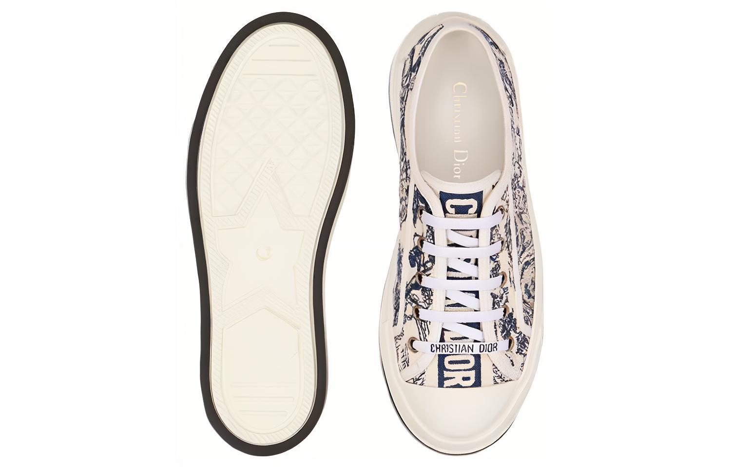 Details for (W) Dior Walk''n''Dior Baskets Basses ''Blanc Bleu Broderie'' KCK385TJE_S68B