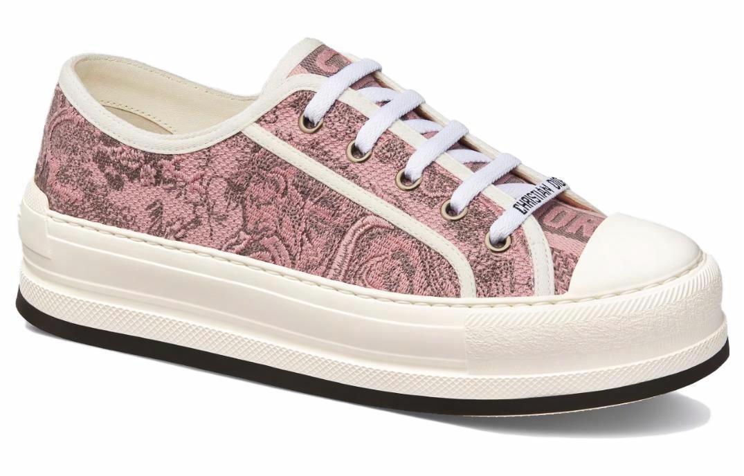Order (W) Dior Walk'n'Dior ピンク刺繍キャンバス スニーカー KCK385TJE_S62P