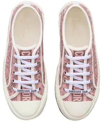 (W) Dior Walk'n'Dior ピンク刺繍キャンバス スニーカー KCK385TJE_S62P Purchase (W) Dior Walk'n'Dior ピンク刺繍キャンバス スニーカー KCK385TJE_S62P