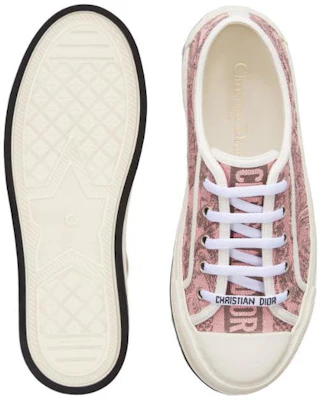(W) Dior Walk'n'Dior ピンク刺繍キャンバス スニーカー KCK385TJE_S62P Details for (W) Dior Walk'n'Dior ピンク刺繍キャンバス スニーカー KCK385TJE_S62P