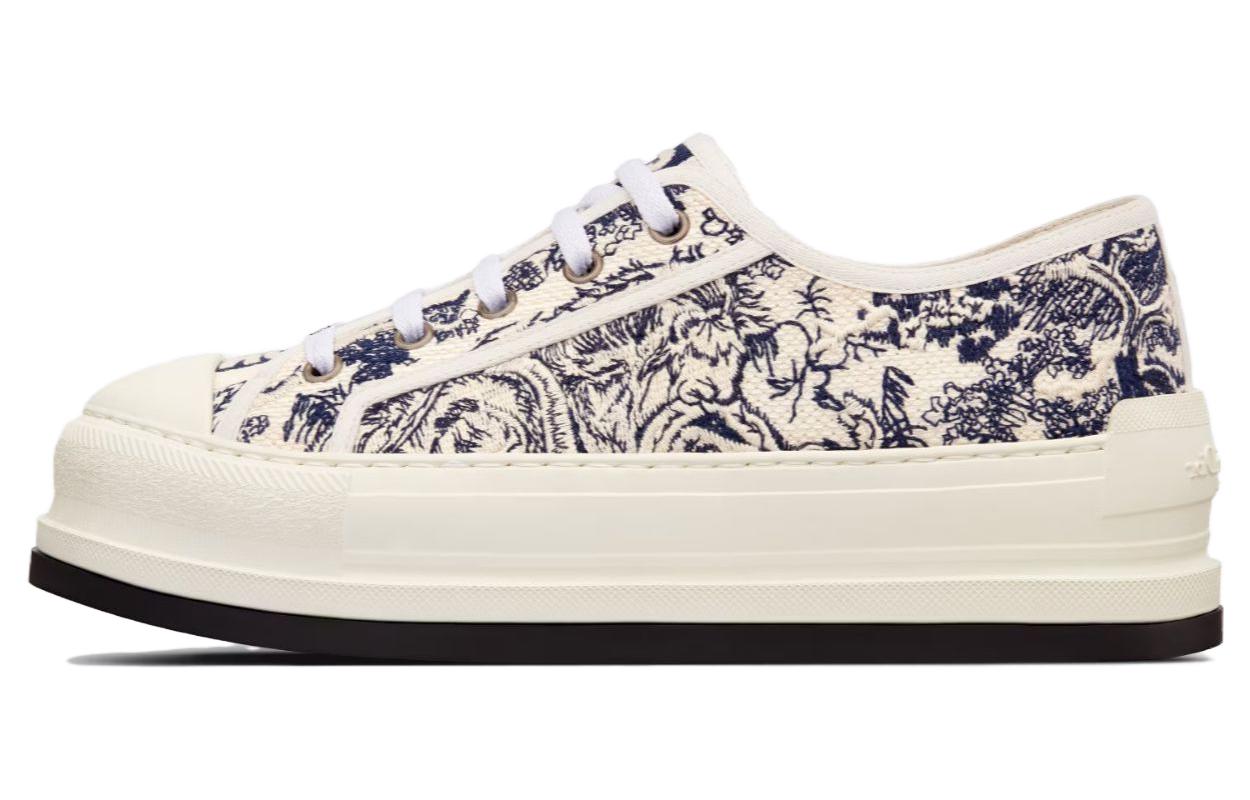 (Women) Dior Walk'n'Dior Low-Top Sneaker 'White Blue Embroidery' KCK385TJE_S68B