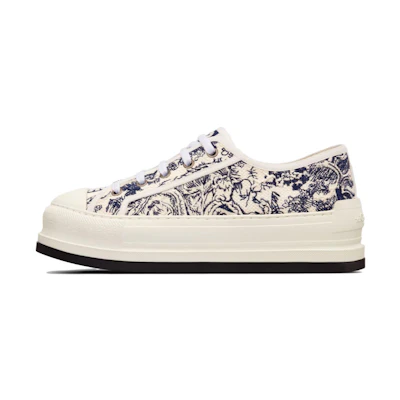 (W) Dior Walk'n'Dior Low-Top Sneaker 'White Blue Embroidery'