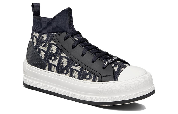 Order DIOR迪奧 Walk‘n‘Dior 圓頭綁帶 中筒 板鞋 女款 黑白色