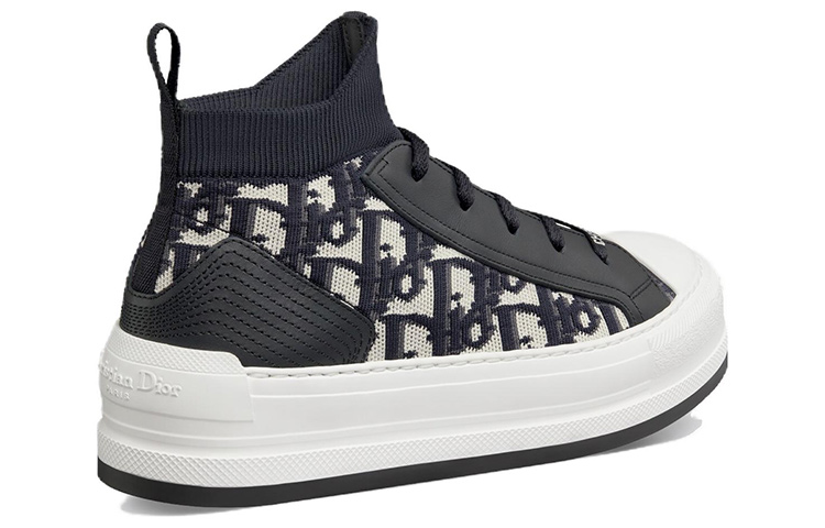 Lookbook DIOR迪奧 Walk‘n‘Dior 圓頭綁帶 中筒 板鞋 女款 黑白色