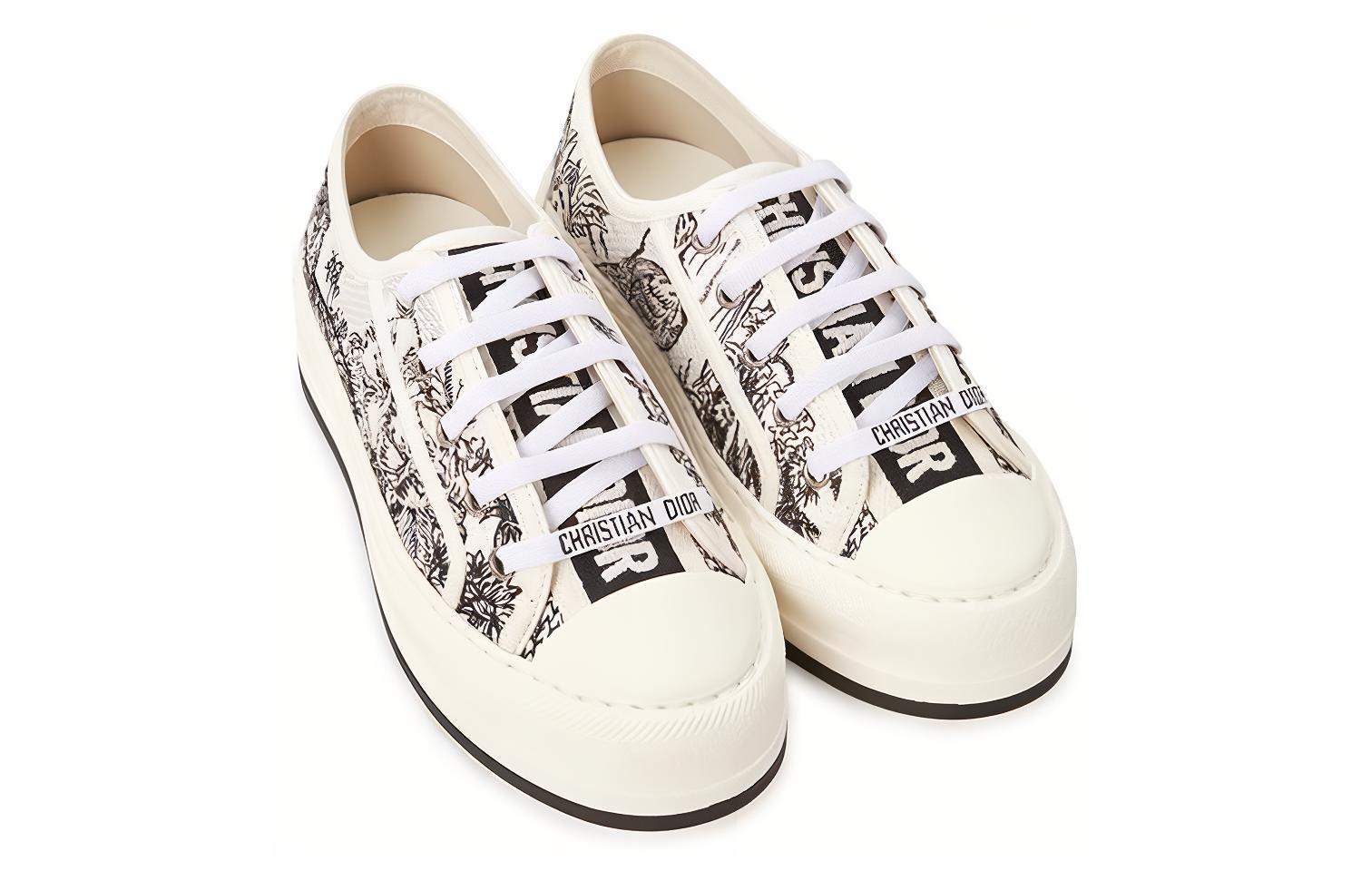 (W) Dior Walk'N'Dior Platform Sneaker 'Embroidered Cotton - Toile de Jouy Voyage' 圖 3