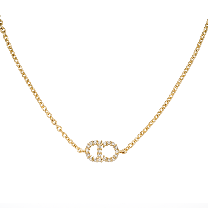 (Women) Dior White Crystal Gold-Tone Mixed Material Bracelet B0845CDLCY-D301 圖 4