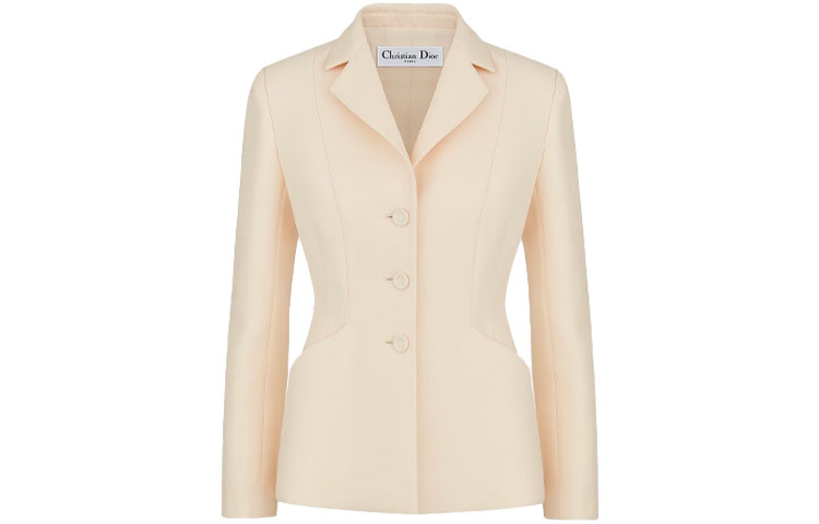 (Women) DIOR White Single-Breasted Long Sleeve Blazer Jacket 841V01A1166-X0200 圖 2