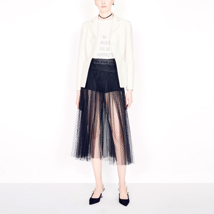 (Women) DIOR White Single-Breasted Long Sleeve Blazer Jacket 841V01A1166-X0200 圖 4