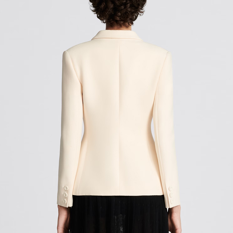 (Women) DIOR White Single-Breasted Long Sleeve Blazer Jacket 841V01A1166-X0200 圖 7