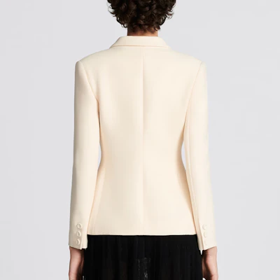 (Women) DIOR White Single-Breasted Long Sleeve Blazer Jacket 841V01A1166-X0200 Sizing (Women) DIOR White Single-Breasted Long Sleeve Blazer Jacket 841V01A1166-X0200