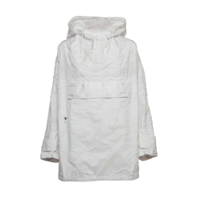 (Women) DIOR White Solid Color Hooded Jacket 2023 Collection 017C10A2960X-0100