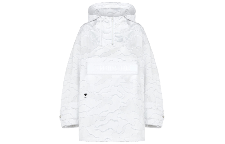 Order (W) DIOR Jaket Hoodie Warna Putih Koleksi 2023. 017C10A2960X-0100