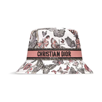 (Women) Dior Women’s Multi-Color Cotton Logo Print Bucket Hat. 41DTM923X130C400