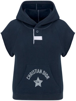 (Women) DIOR Women’s Navy Blue Letter Print Short-Sleeve Hoodie SS24. 423S25A4117-X5645 Order (Women) DIOR Women’s Navy Blue Letter Print Short-Sleeve Hoodie SS24. 423S25A4117-X5645