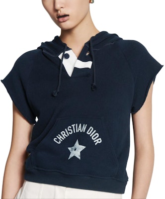 (Women) DIOR Women’s Navy Blue Letter Print Short-Sleeve Hoodie SS24. 423S25A4117-X5645 Shop (Women) DIOR Women’s Navy Blue Letter Print Short-Sleeve Hoodie SS24. 423S25A4117-X5645