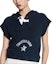 Shop (Women) DIOR Women’s Navy Blue Letter Print Short-Sleeve Hoodie SS24. 423S25A4117-X5645