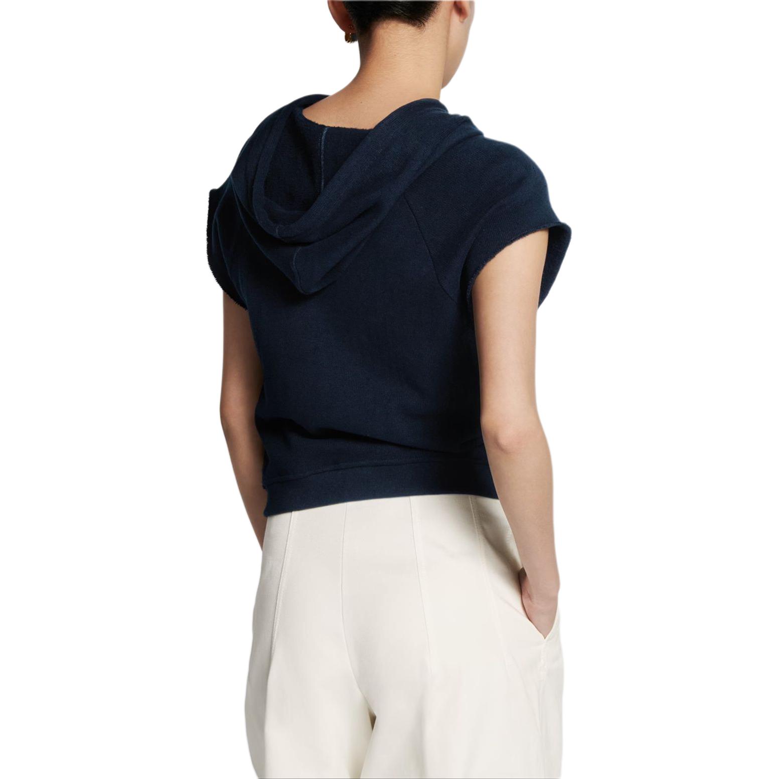 Purchase (W) ディオール レディース ネイビーブルー ロゴプリント 半袖フーディ SS24 423S25A4117-X5645