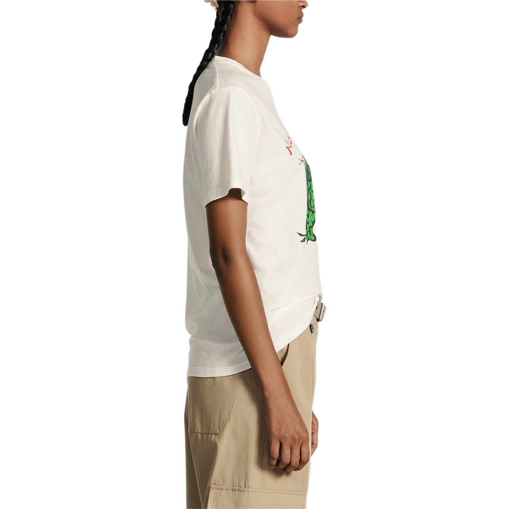 Details for (Women) DIOR Women’s Oversized T-Shirt SS24 Dragon Pattern Logo Print Off-White. 413T09A4519-X0200