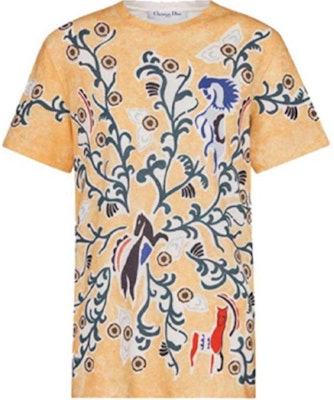 (W) 디올 옐로우 그래픽 프린트 루즈핏 크루넥 티셔츠 FW21. 943T03RC428-2817 Buy (W) 디올 옐로우 그래픽 프린트 루즈핏 크루넥 티셔츠 FW21. 943T03RC428-2817