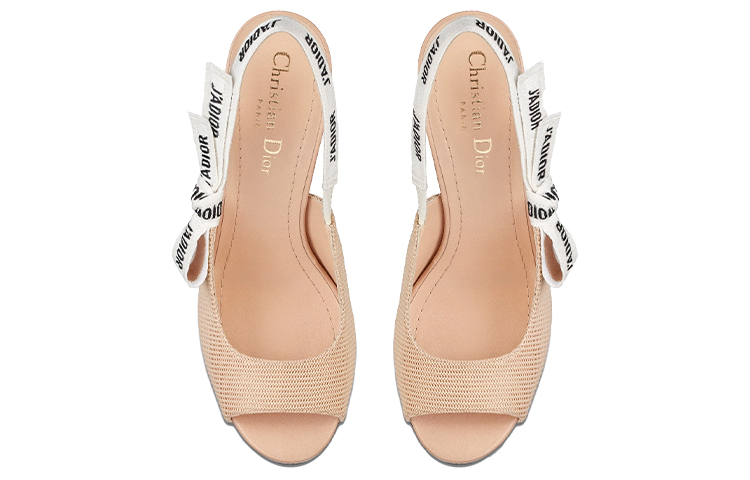 Shop DIOR 迪奧 J‘Adior 科技布料高跟鞋 女款 裸色