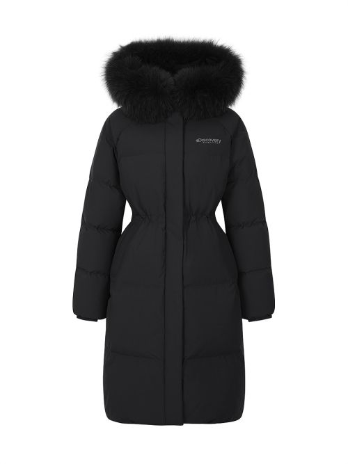 Shop (Women) Discovery Expedition Kelly Goose Down Long Padding Jacket (Black) DWDJ9A056-BKS