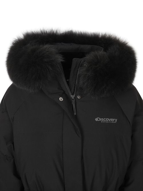 Sizing (Women) Discovery Expedition Kelly Goose Down Long Padding Jacket (Black) DWDJ9A056-BKS