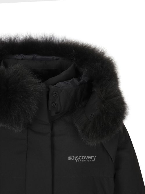 Cheap (Women) Discovery Expedition Kelly Goose Down Long Padding Jacket (Black) DWDJ9A056-BKS