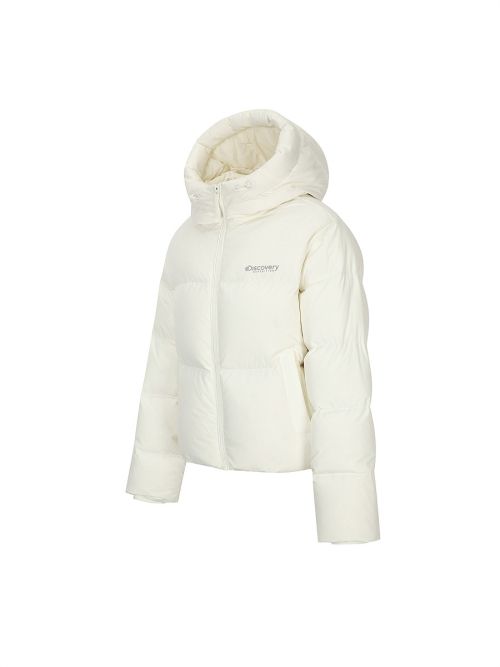 Shop (Women) Discovery Expedition Olia Glow Down Short Puffer Jacket (Cream) DWDJ94056-CRS