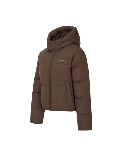 Shop (Women) Discovery Expedition Olia Glow Down Short Puffer Jacket (Brown) DWDJ94056-LWS