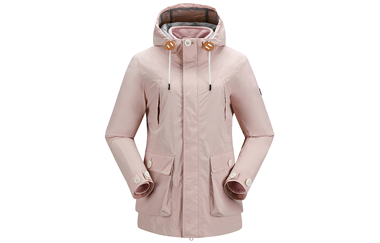 (Women) Discovery Expedition Outdoor Detachable Hooded Waterproof Jacket DAWI92671