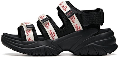 (Women) Anta Disney x Mulan 'Black and White Magic Tape Open-Toe Flat Sandal' 922027032-5 (Women) Anta Disney x Mulan 'Black and White Magic Tape Open-Toe Flat Sandal' 922027032-5