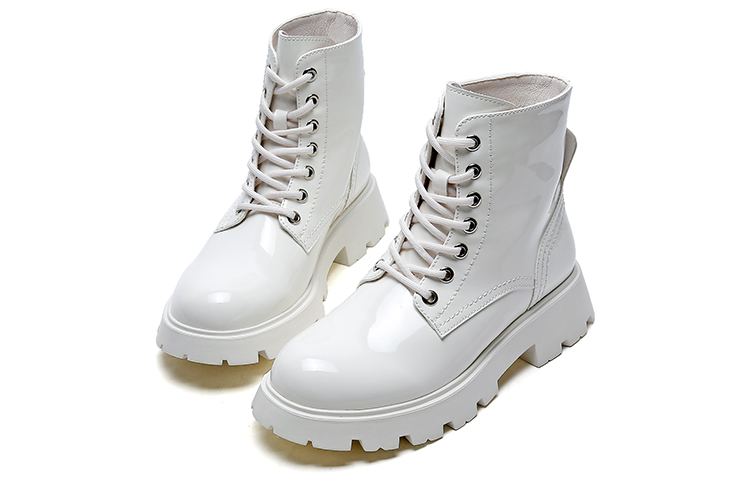 Shop (W) Bota Disney x Dr. Martens 'Suela Gruesa Beige con Puntera Redonda y Cordones' 21ADBL6659581