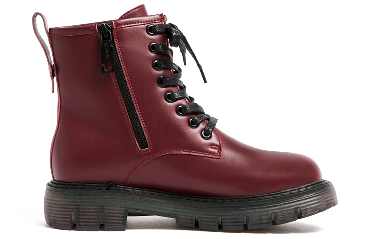 Order (W) Disney x Dr. Martens Plateau-Schnürstiefel mit Reißverschluss ''Burgundy Minnie'' 20WDBL18233-113