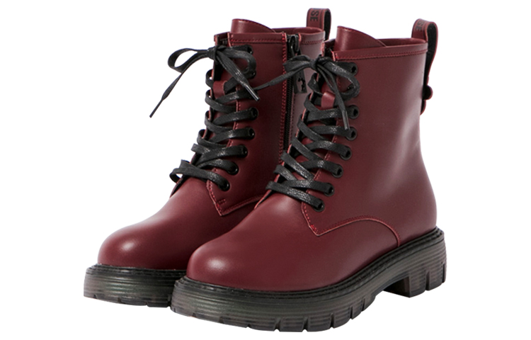 Shop (W) Disney x Dr. Martens Plateau-Schnürstiefel mit Reißverschluss ''Burgundy Minnie'' 20WDBL18233-113