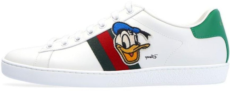 Disney/迪士尼 x GUCCI古琦 ACE 唐老鴨印花 時尚板鞋 女款 白色 Buy Disney/迪士尼 x GUCCI古琦 ACE 唐老鴨印花 時尚板鞋 女款 白色