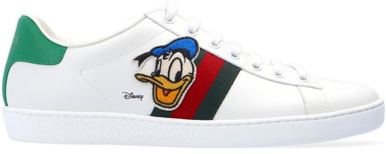 Disney/迪士尼 x GUCCI古琦 ACE 唐老鴨印花 時尚板鞋 女款 白色 Order Disney/迪士尼 x GUCCI古琦 ACE 唐老鴨印花 時尚板鞋 女款 白色