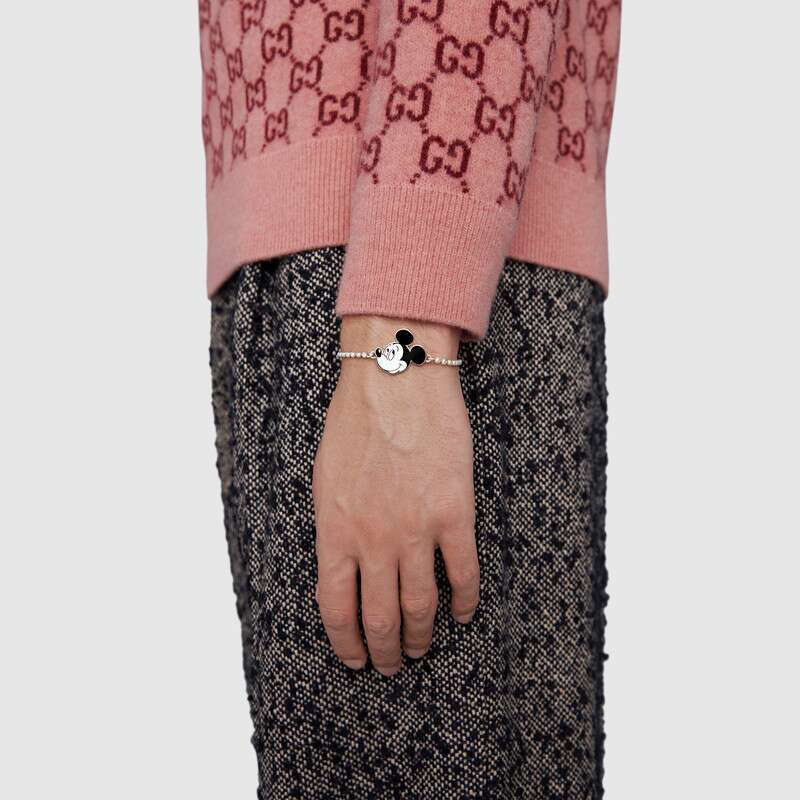 Purchase (W) Pulsera de Plata Grabada Disney x Gucci Mickey Mouse 609588-J89L0-8176