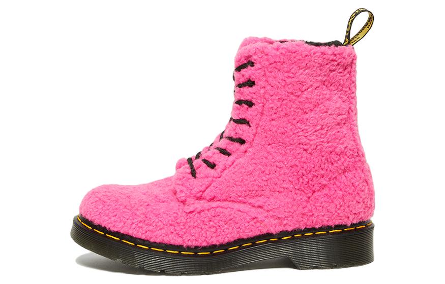 (W) Dr. Martens 1460 Pascal Faux Shearling Boot 'Pink'