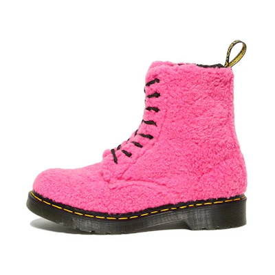 (W) Dr. Martens 1460 Pascal Faux Shearling Boot 'Pink'