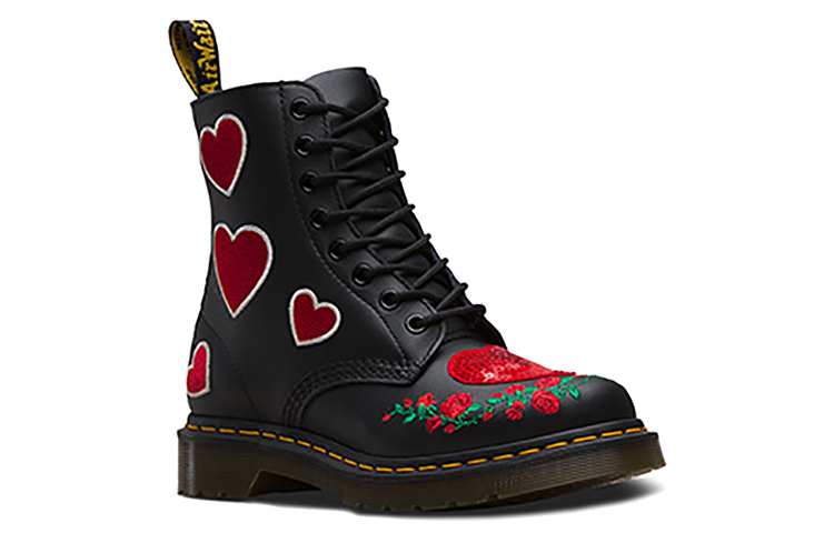 Order (W) Dr. Martens 1460 'Pascal Sequin Hearts' Botas con Corazones de Lentejuelas 24406001
