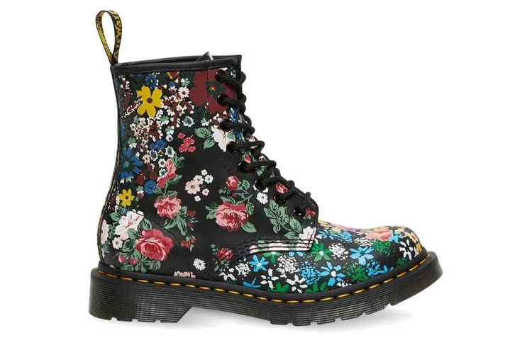 (W) Dr. Martens 1460 Black White 'British Fashion Floral' 圖 2