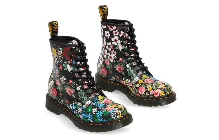 (W) Dr. Martens 1460 Black White 'British Fashion Floral' 圖 4