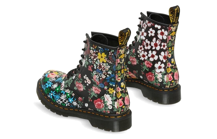 (W) Dr. Martens 1460 Black White 'British Fashion Floral' 圖 5
