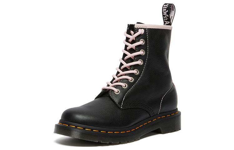 Order (W) Dr. Martens 1460 Kontrast Leder Schnürstiefel ''Schwarz Rosa'' 27276001