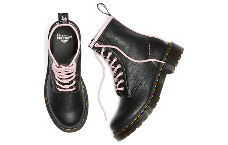 Shop (W) Dr. Martens 1460 Kontrast Leder Schnürstiefel ''Schwarz Rosa'' 27276001