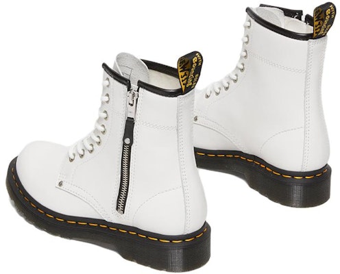 (Women) Dr. Martens 1460 Double Zip Leather Lace Up Boots 'White' 27624100 Purchase (Women) Dr. Martens 1460 Double Zip Leather Lace Up Boots 'White' 27624100