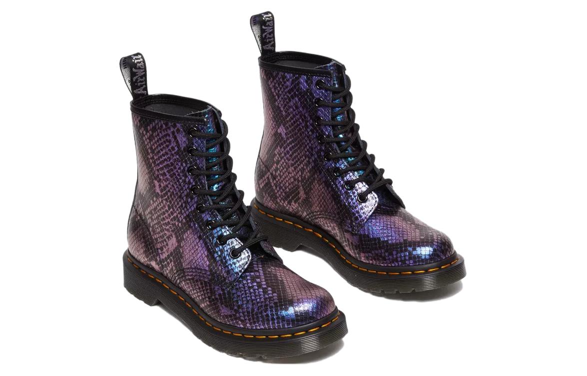 (W) Dr. Martens 1460 Leather Round-Toe Lace-Up Boots 'Purple Black' 圖 4
