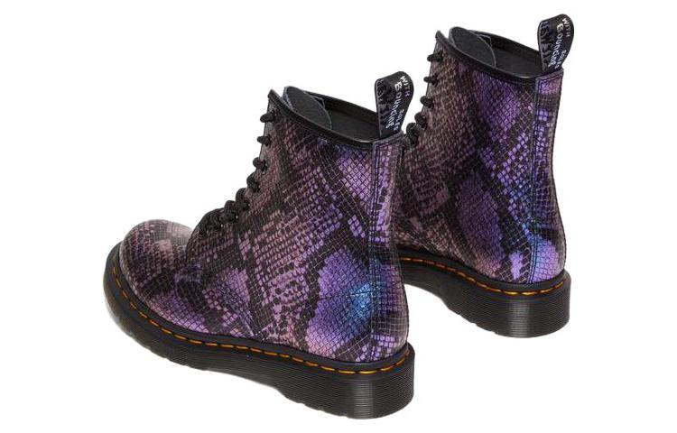 (W) Dr. Martens 1460 Leather Round-Toe Lace-Up Boots 'Purple Black' 圖 5