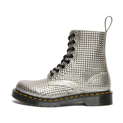 (W) Dr. Martens 1460 Pascal 'Embossed Leather Silver'