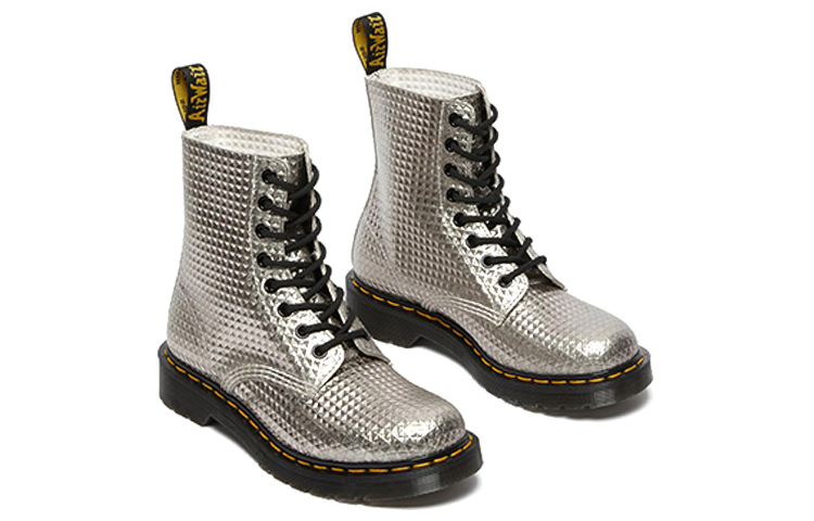 (W) Dr. Martens 1460 Pascal 'Embossed Leather Silver' 圖 3